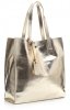 Bőr táska shopper bag Vera Pelle arany 205454